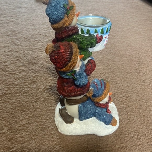 Home Interiors Snowman Tower Candle Holder Vintage - Picture 4 of 11